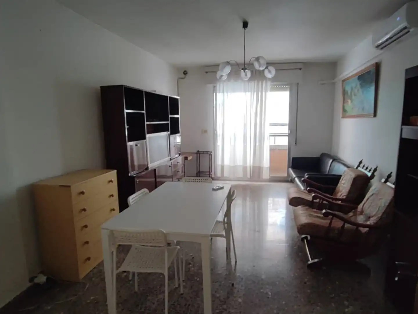 Sala d'estar de Pis de lloguer en Murcia amb Aire condicionat, Terrassa i Moblat