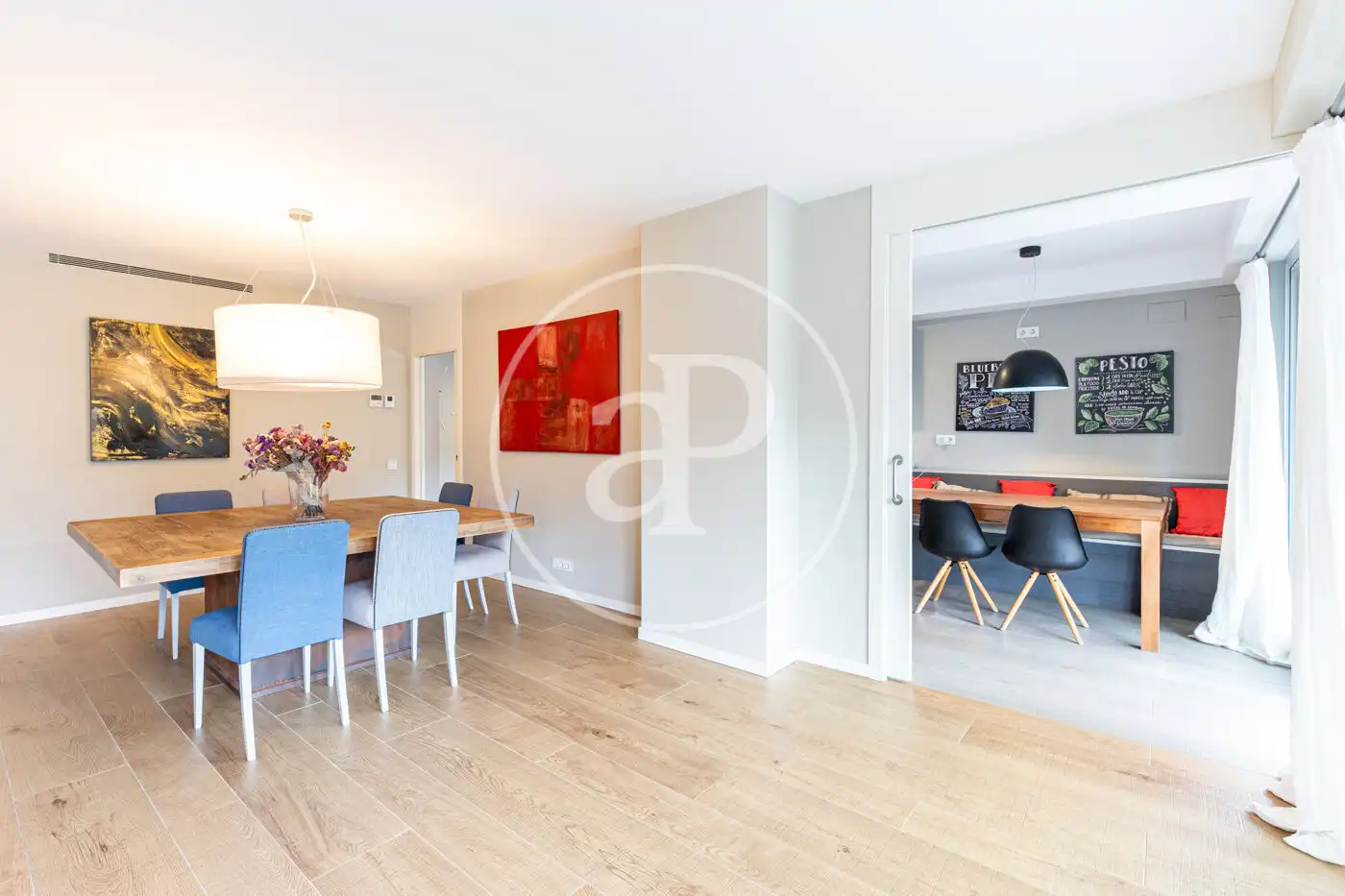 Dining room of Flat for sale in Sant Cugat del Vallès  with Air Conditioner, Heating and Private garden