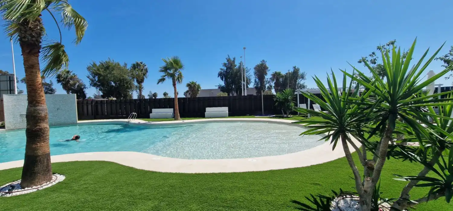 Piscina de Apartamento de alquiler en Moncofa con Aire acondicionado, Terraza y Trastero
