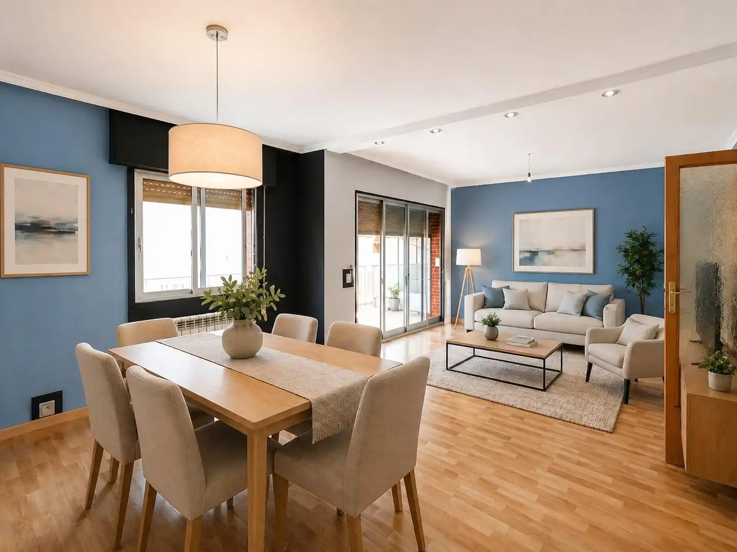 Living room of Flat for sale in  Madrid Capital  with Air Conditioner, Heating and Private garden