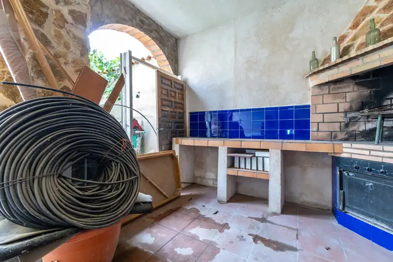 Cuina de Finca rústica en venda en Manzanares amb Calefacció, Jardí privat i Terrassa