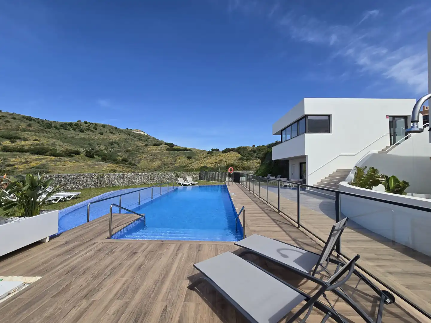 Piscina de Casa adosada en venta en Mijas con Aire acondicionado, Jardín privado y Piscina comunitaria