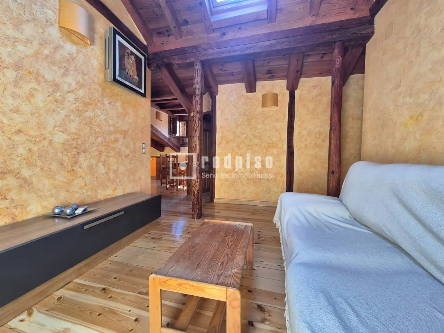 Sala de estar de Apartamento de alquiler en Madrid con Aire acondicionado, Calefacción y Parquet
