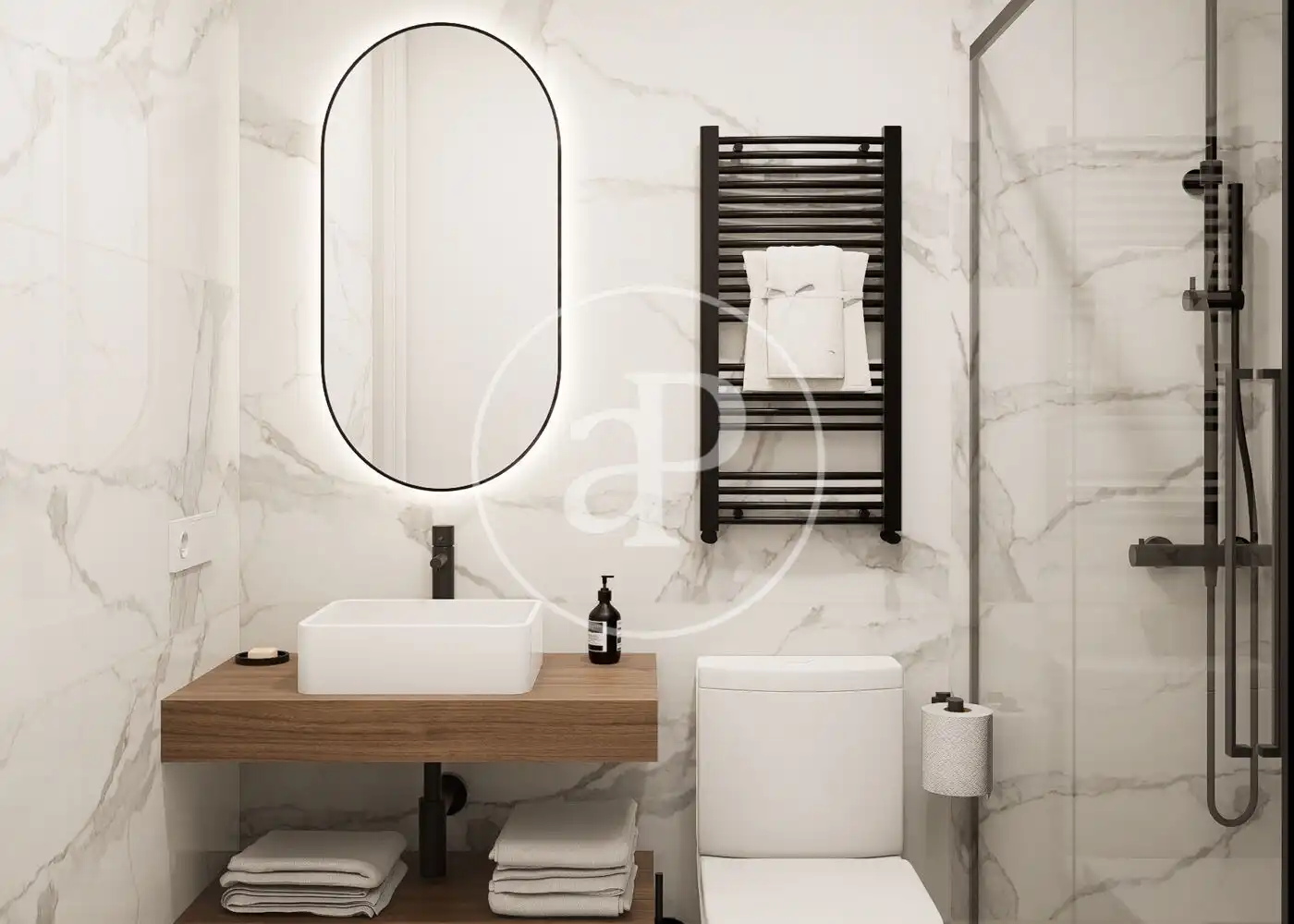 Bathroom of Flat for sale in Madrid  with Air Conditioner, Heating and Furnished