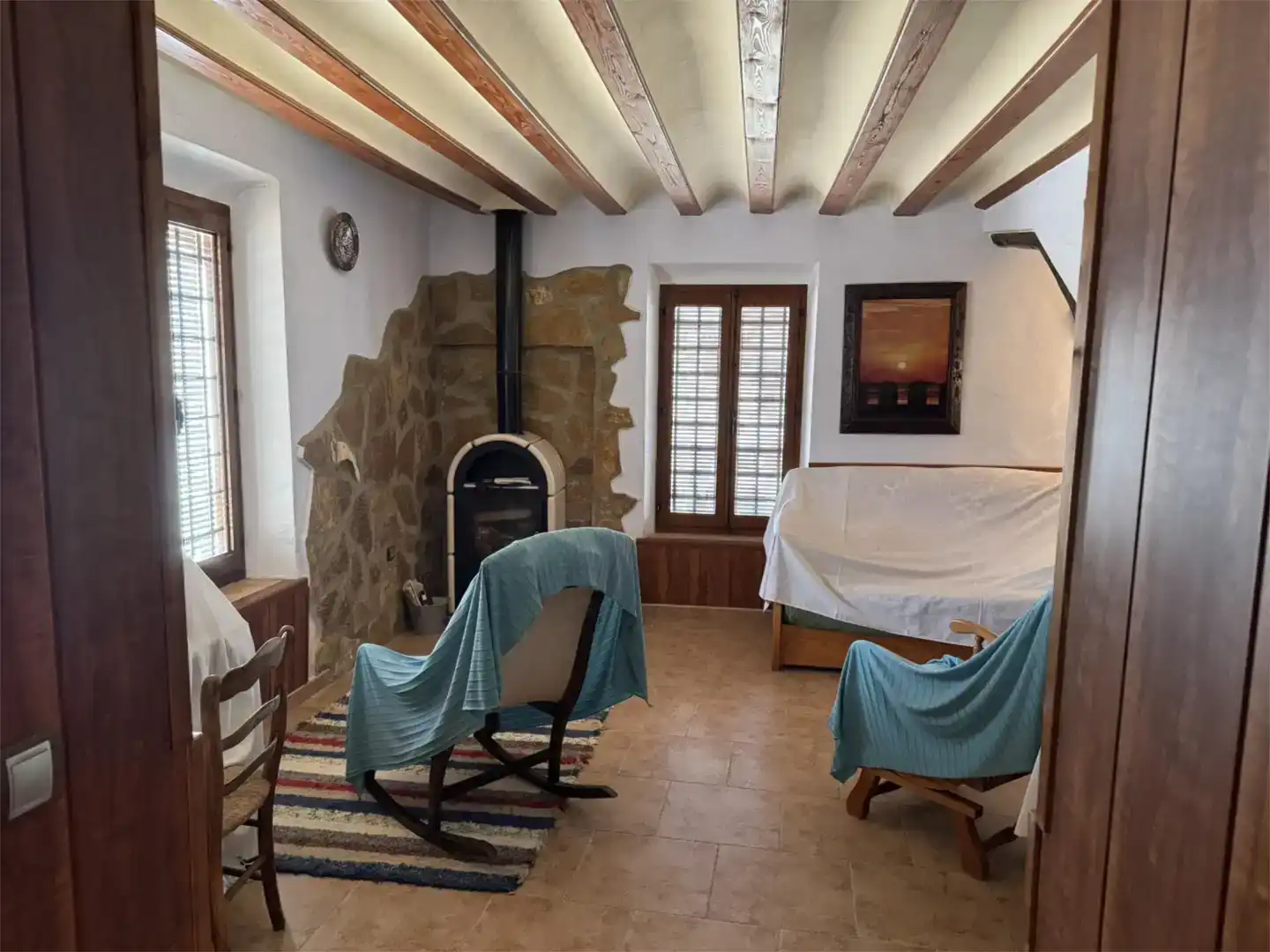 Sala de estar de Finca rústica en venta en Galera con Jardín privado, Trastero y Amueblado