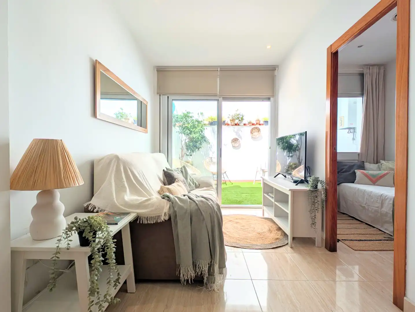 Wohnzimmer von Erdgeschoss zum Verkauf in Mataró mit Klimaanlage, Heizung und Terrasse