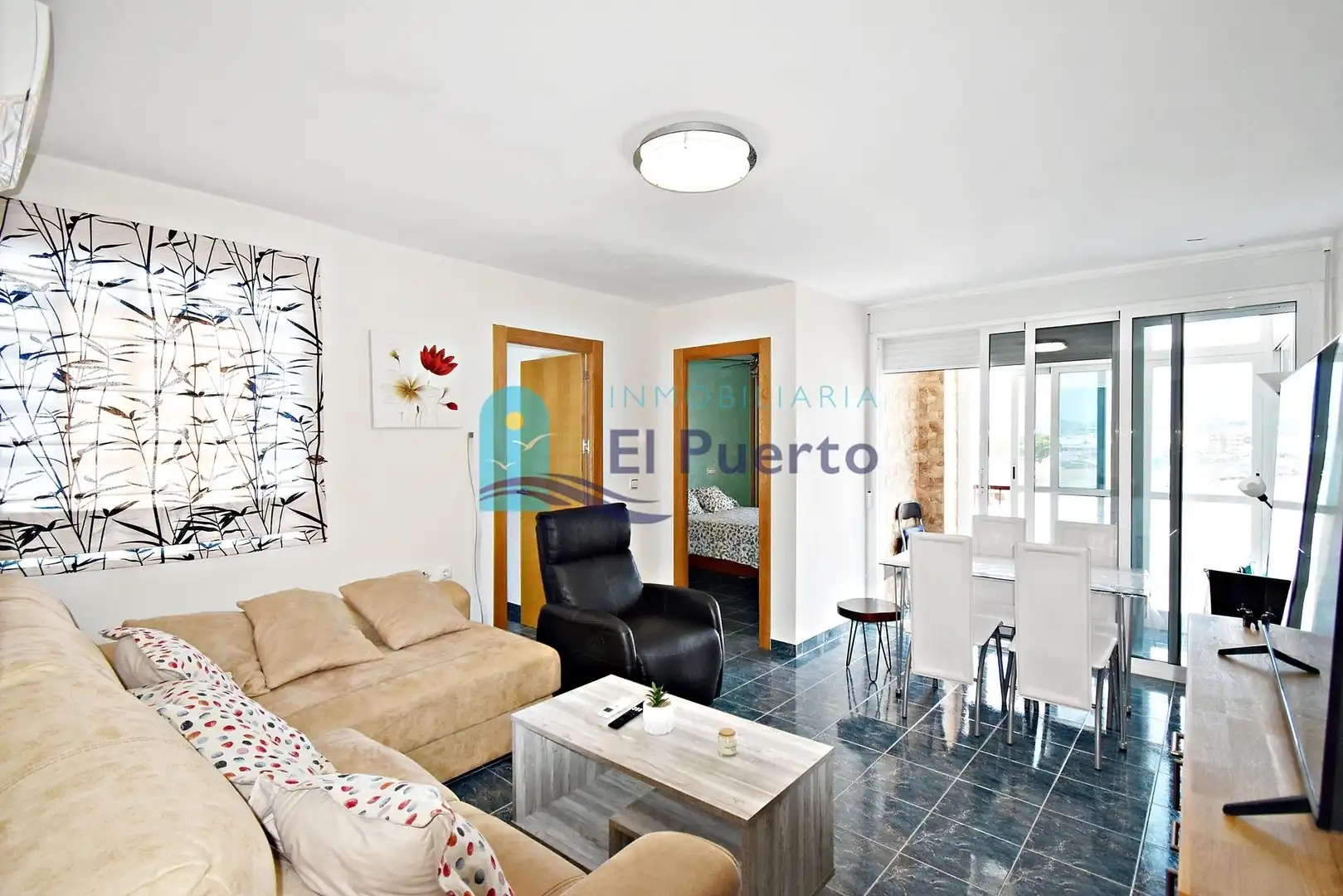 Sala d'estar de Apartament en venda en Mazarrón amb Aire condicionat, Calefacció i Terrassa