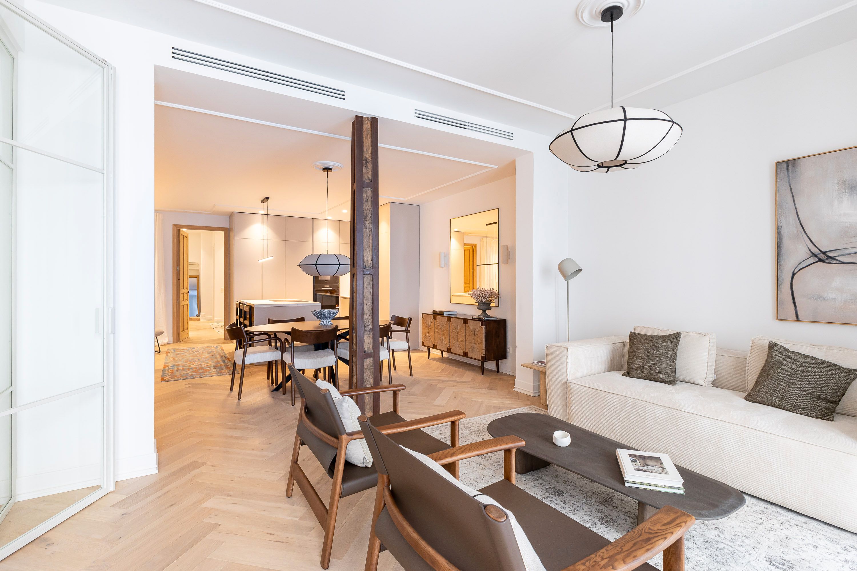 Sala de estar de Piso en venta en  Madrid Capital con Aire acondicionado, Calefacción y Amueblado