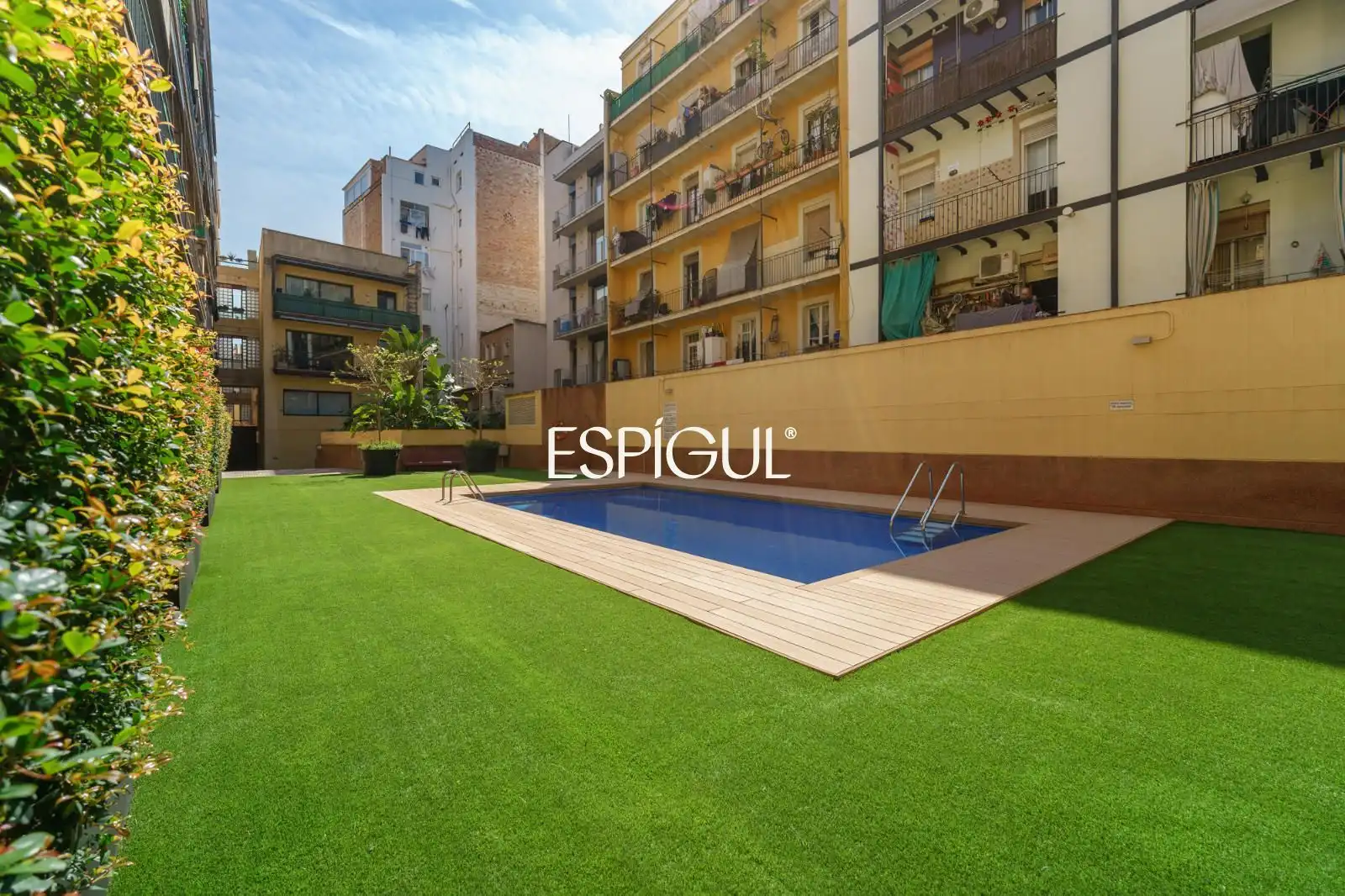 Piscina de Piso de alquiler en Barcelona con Aire acondicionado, Calefacción y Terraza