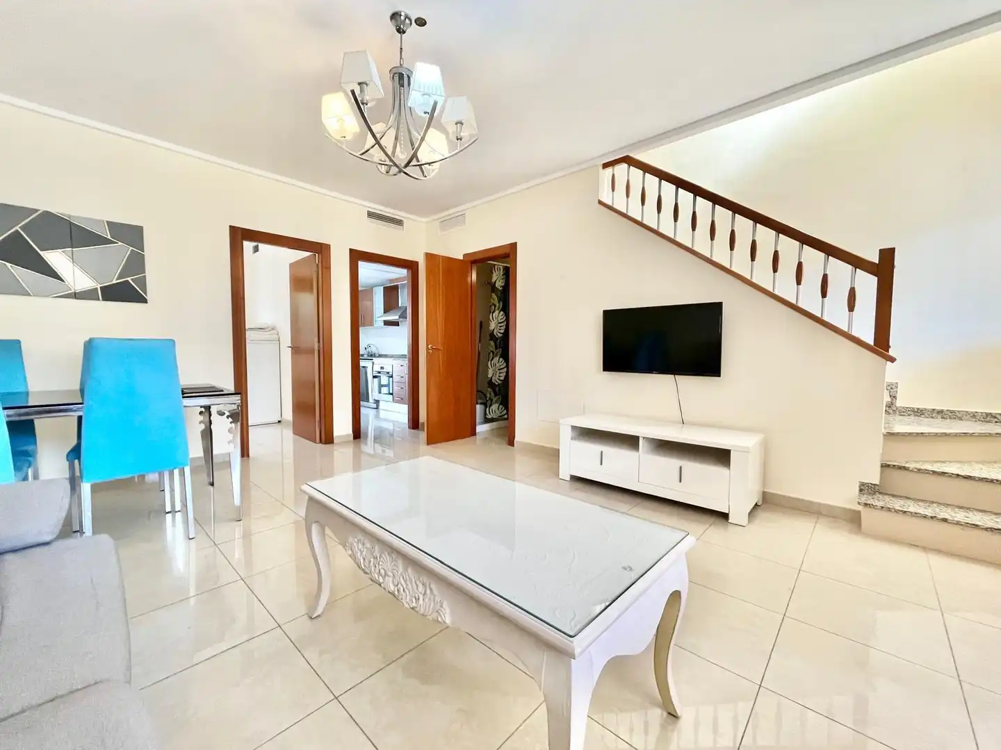 Sala de estar de Casa o chalet de alquiler en Rojales con Aire acondicionado, Piscina y Amueblado