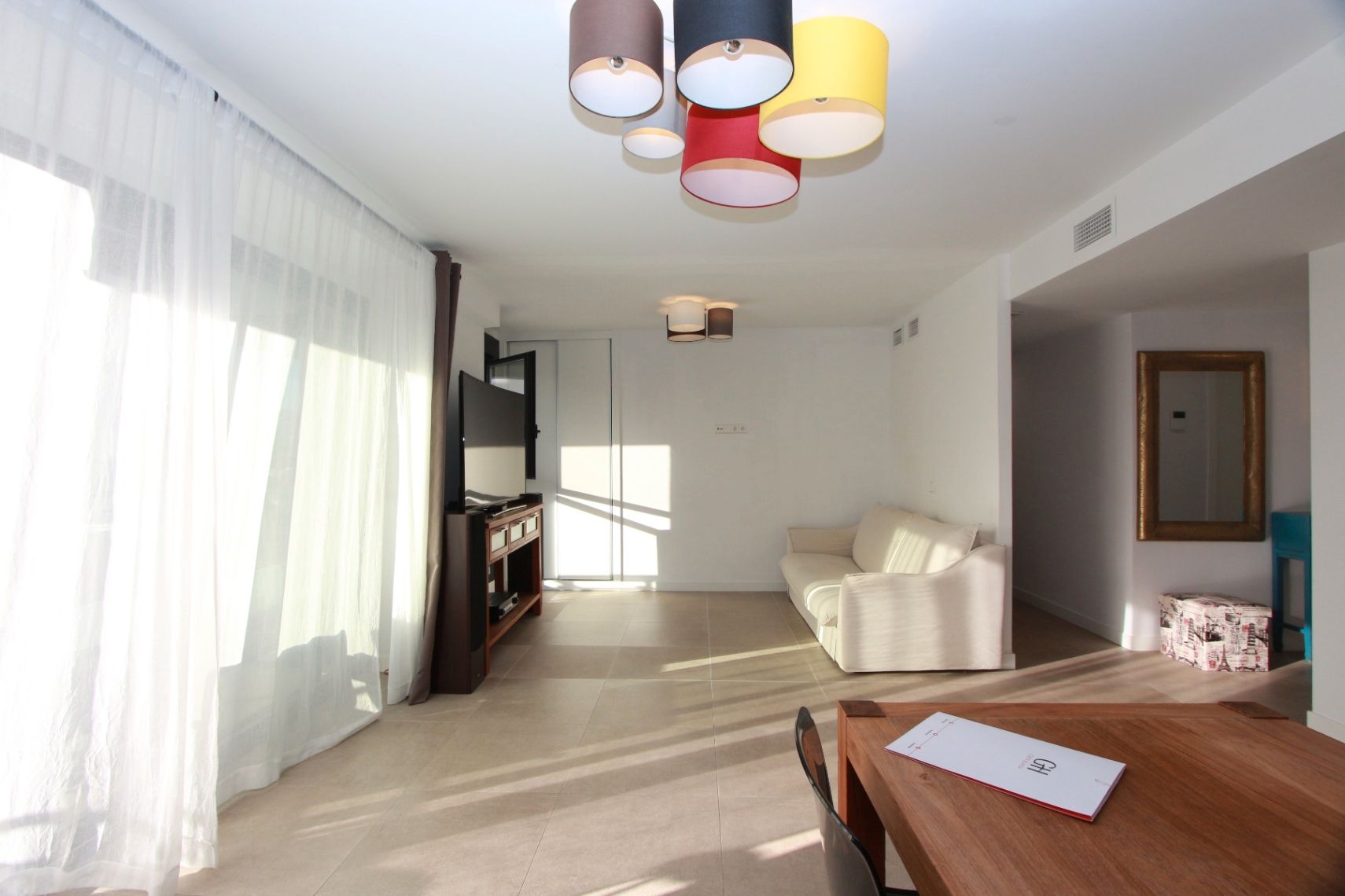 Living room of Apartment for sale in Calpe / Calp  with Air Conditioner, Private garden and Terrace