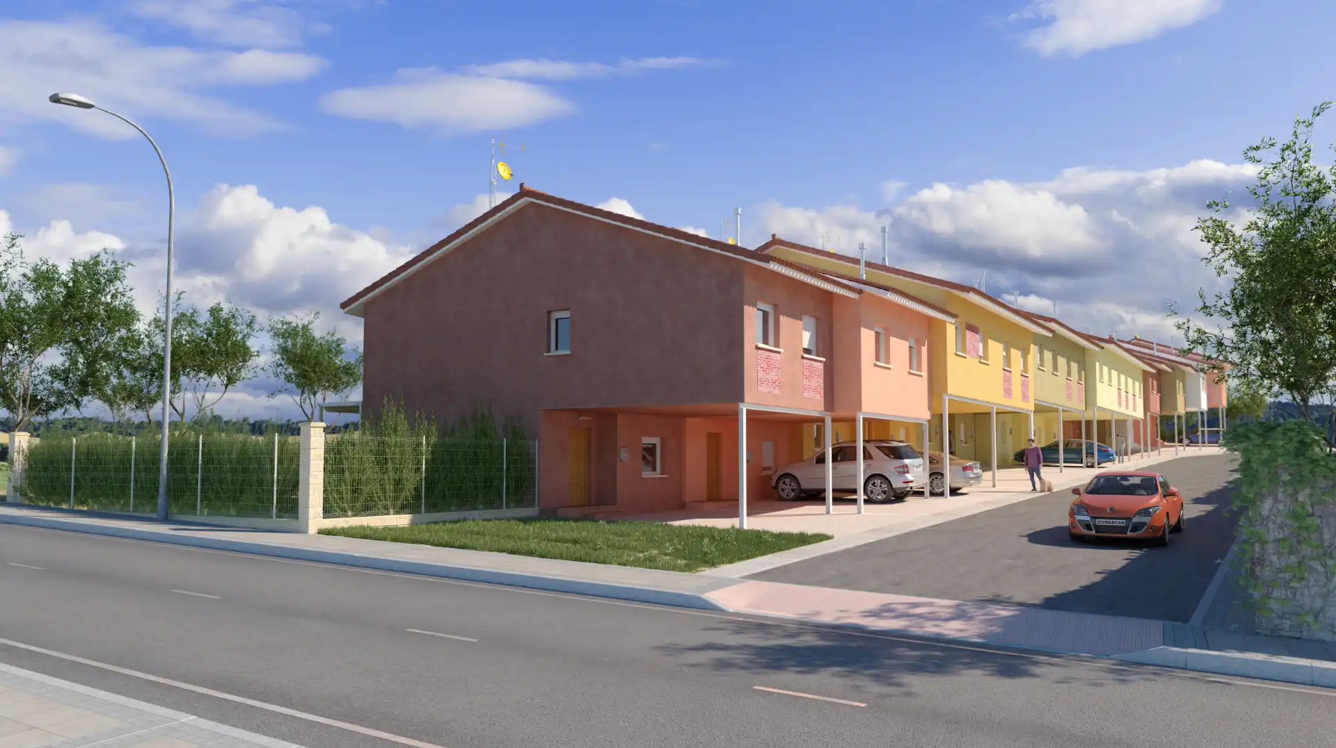 Vista exterior de Casa adosada en venta en Hontanares de Eresma con Calefacción y Jardín privado