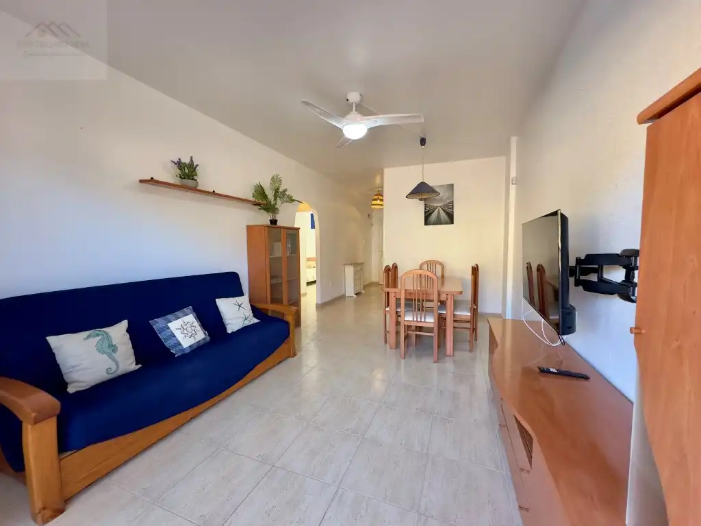 Wohnzimmer von Wohnung zur Miete in Mazarrón mit Schwimmbad, Möbliert und Waschmaschine