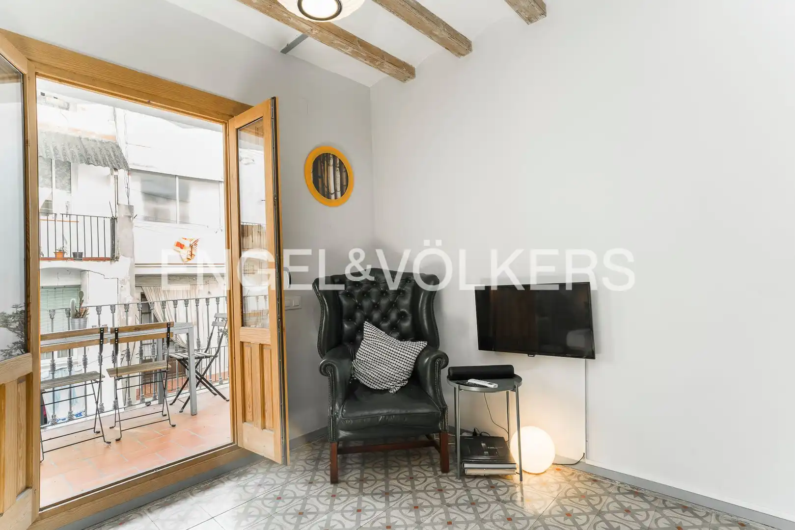 Living room of Flat for rent in Barcelona  with Air Conditioner, Heating and Storage room