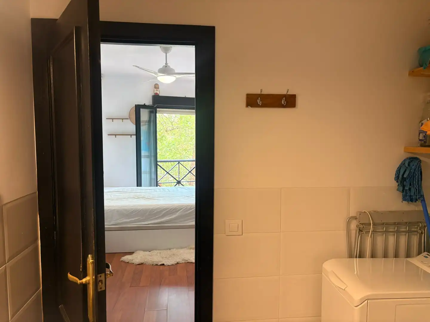 Schlafzimmer von Wohnung zur Miete in Madrid mit Heizung und Balkon