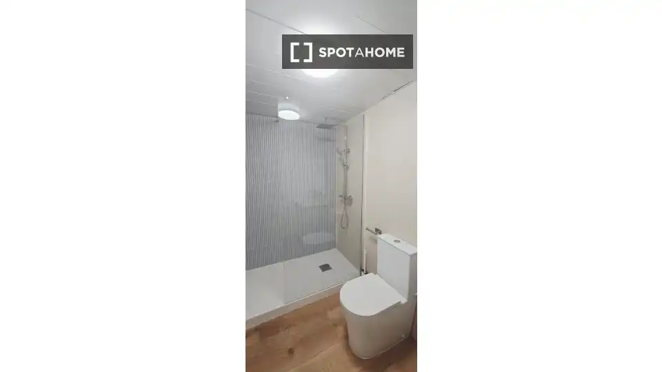 Badezimmer von Wohnung zur untervermieten in Madrid mit Klimaanlage, Heizung und Terrasse