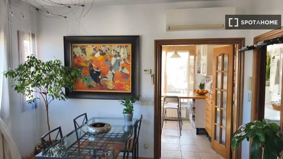 Comedor de Piso de alquiler en Sabadell con Aire acondicionado, Calefacción y Amueblado