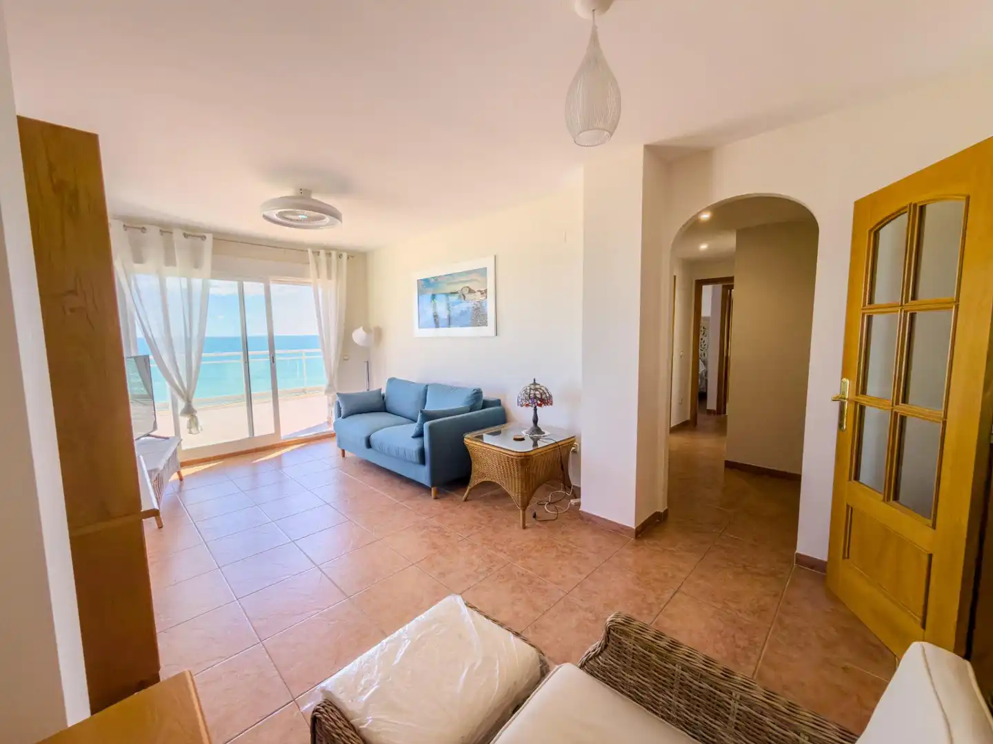 Sala d'estar de Àtic en venda en Peñíscola / Peníscola amb Aire condicionat, Calefacció i Terrassa