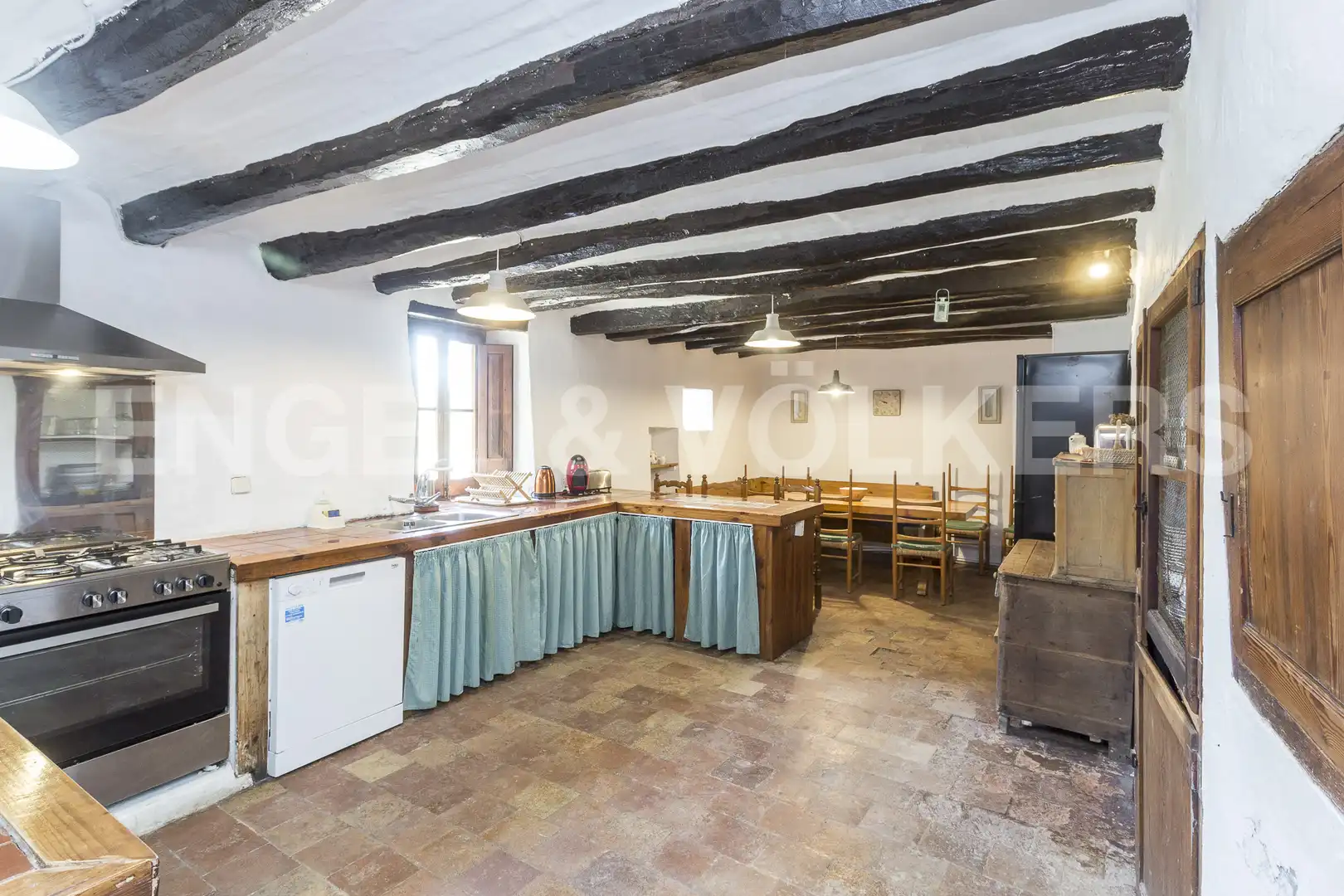 Cocina de Finca rústica en venta en Subirats con Calefacción, Jardín privado y Parquet