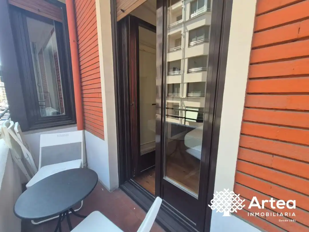Balcony of Flat for rent in Bilbao   with Heating, Oven and Washing machine