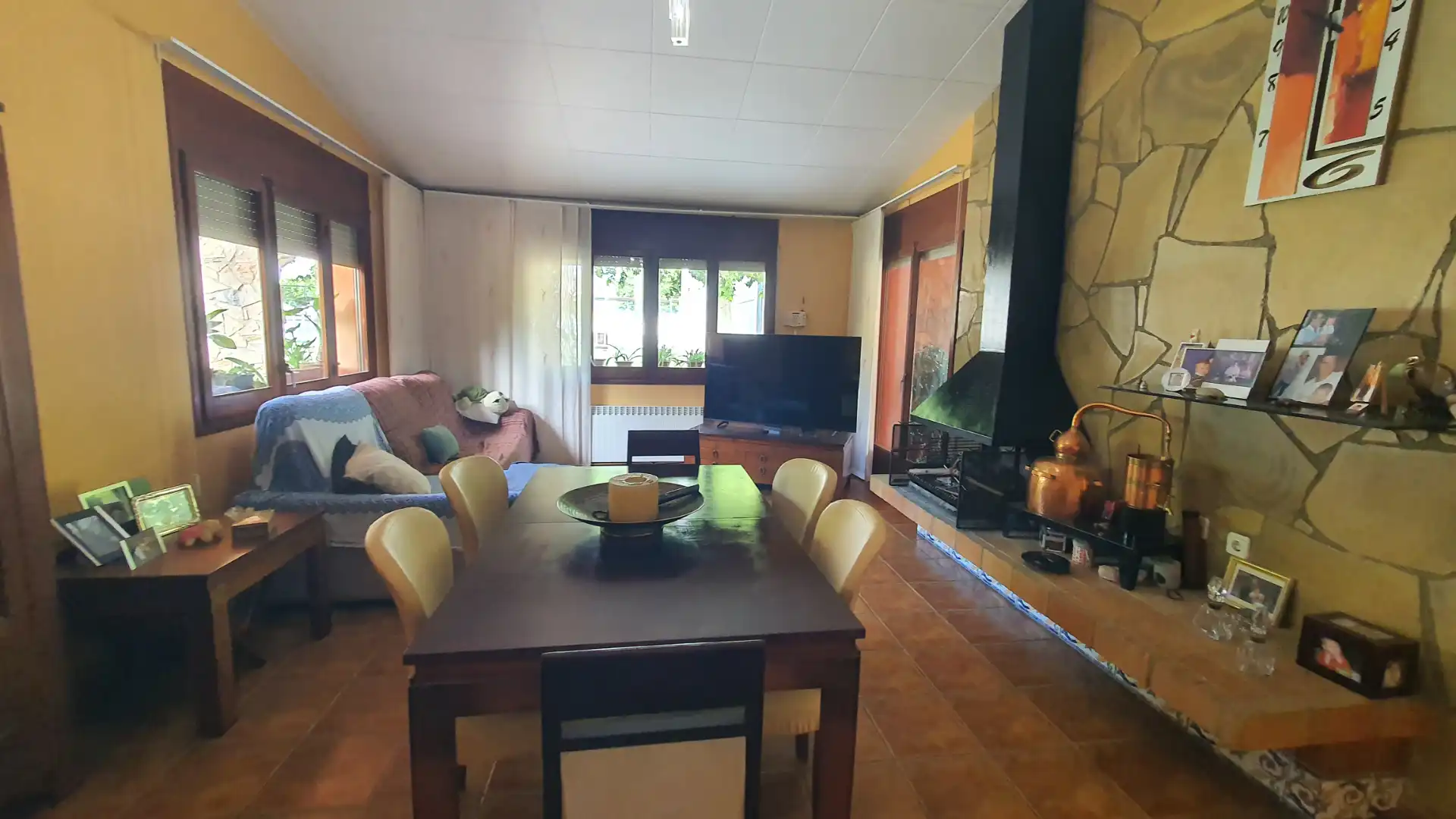 Sala de estar de Casa o chalet en venta en Santa Maria de Palautordera con Calefacción, Terraza y Trastero