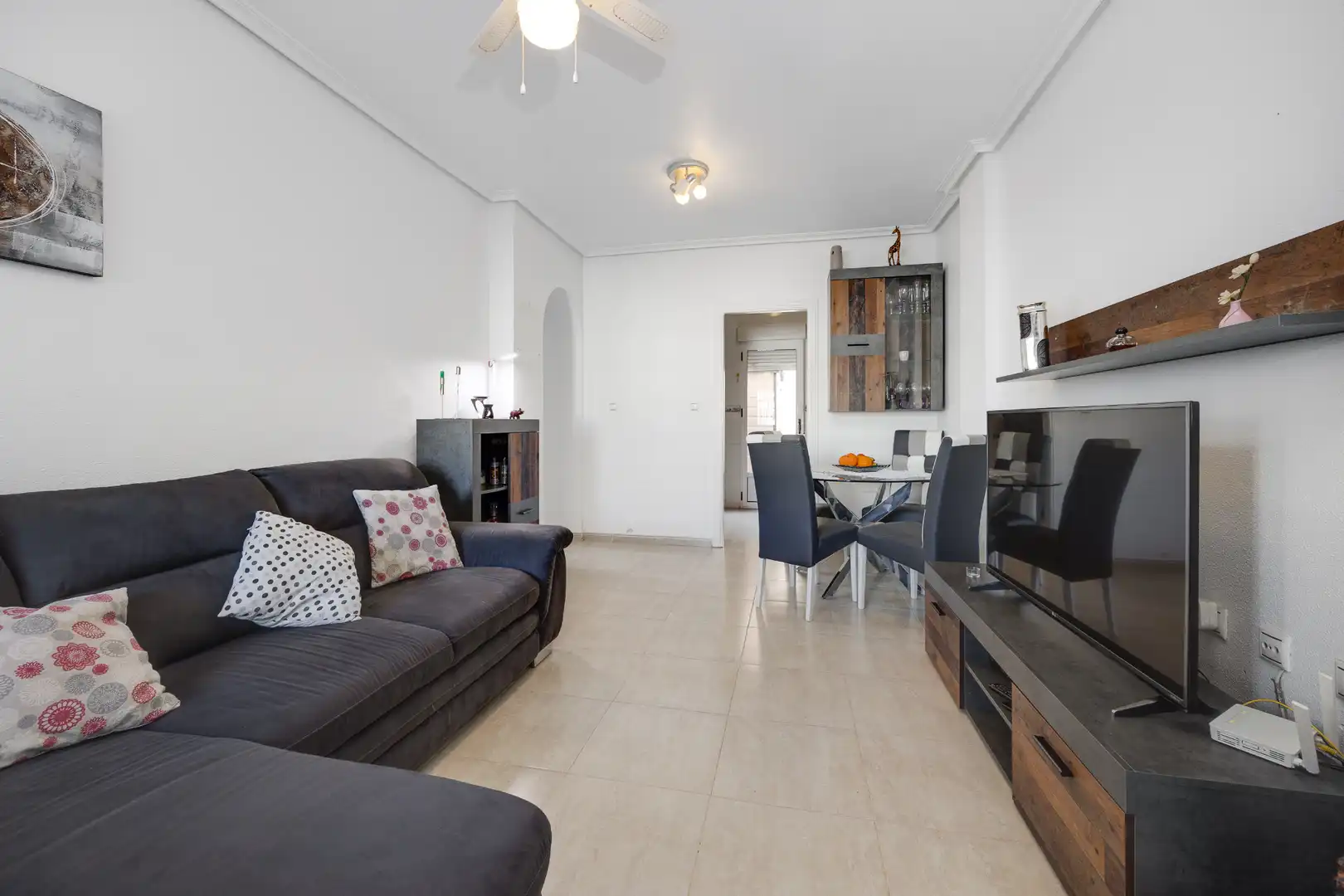 Sala d'estar de Pis en venda en Orihuela amb Aire condicionat, Jardí privat i Terrassa