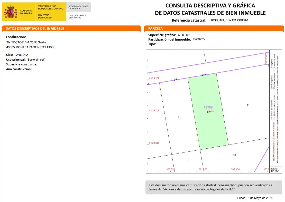 Terreno en venta en Montearagón