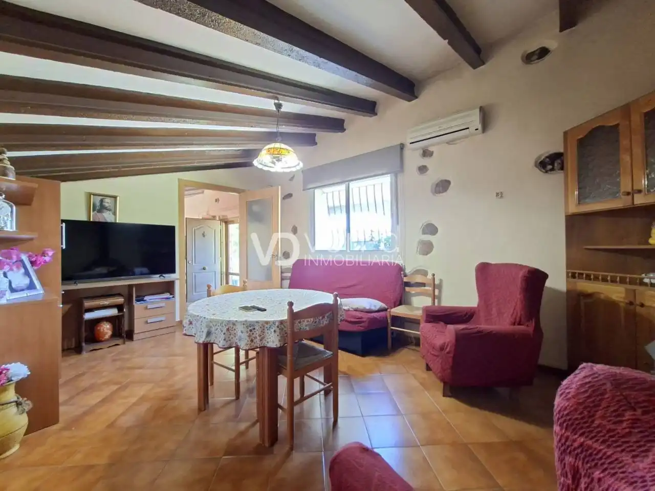 Wohnzimmer von Country house zum Verkauf in Enguera mit Klimaanlage, Heizung und Privatgarten