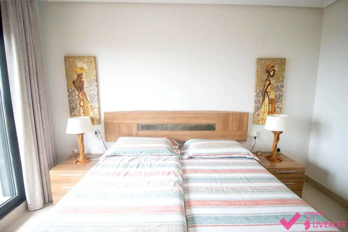 Schlafzimmer von Wohnung zur Miete in Alboraya mit Klimaanlage, Terrasse und Möbliert