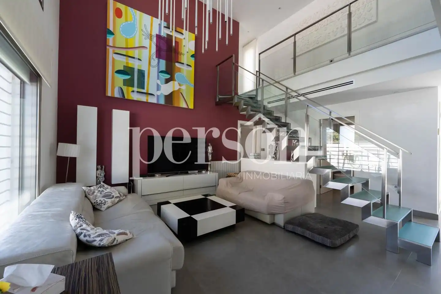 Sala de estar de Casa o chalet en venta en La Pobla de Vallbona con Aire acondicionado, Calefacción y Jardín privado