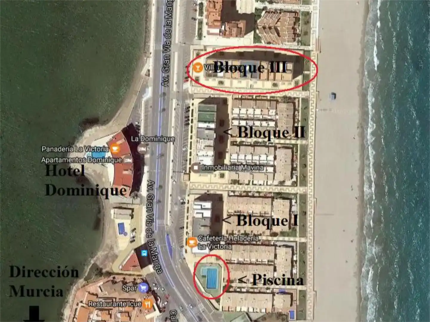 Pis de lloguer en La Manga del Mar Menor amb Aire condicionat, Piscina i Moblat