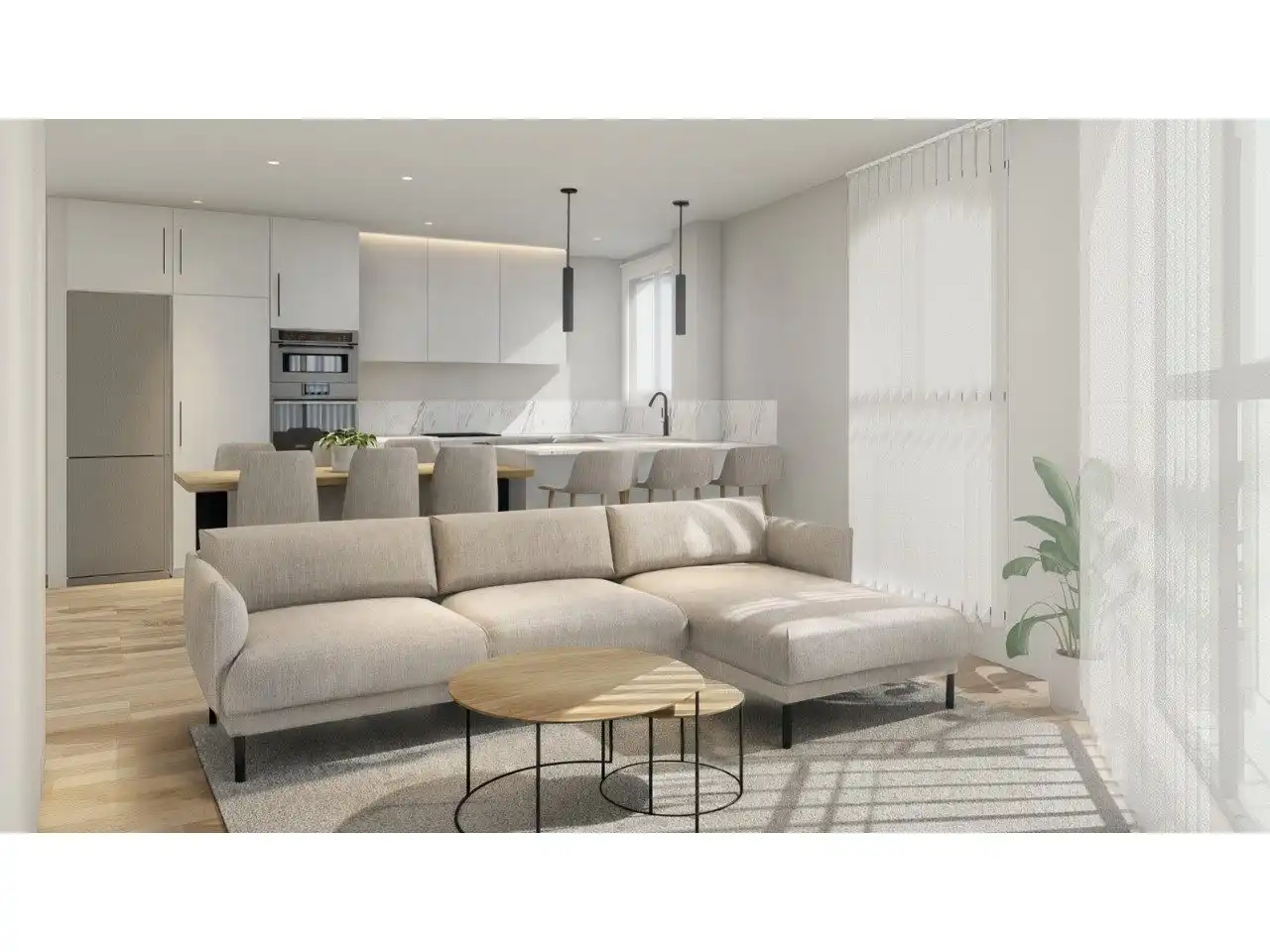 Wohnzimmer von Wohnung zum Verkauf in Sueca mit Klimaanlage und Heizung