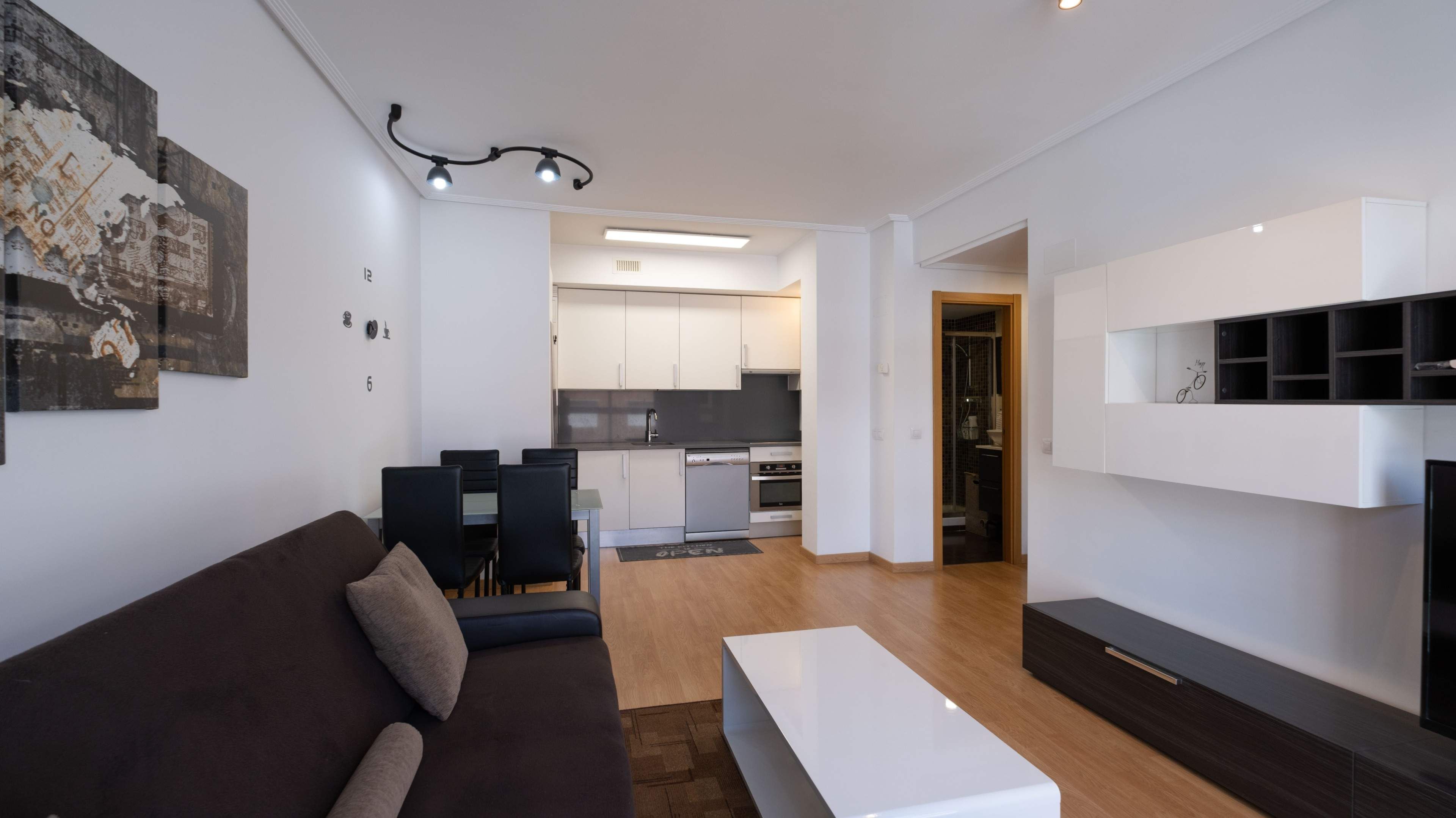 Living room of Apartment to rent in  Zaragoza Capital  with Air Conditioner, Heating and Parquet flooring