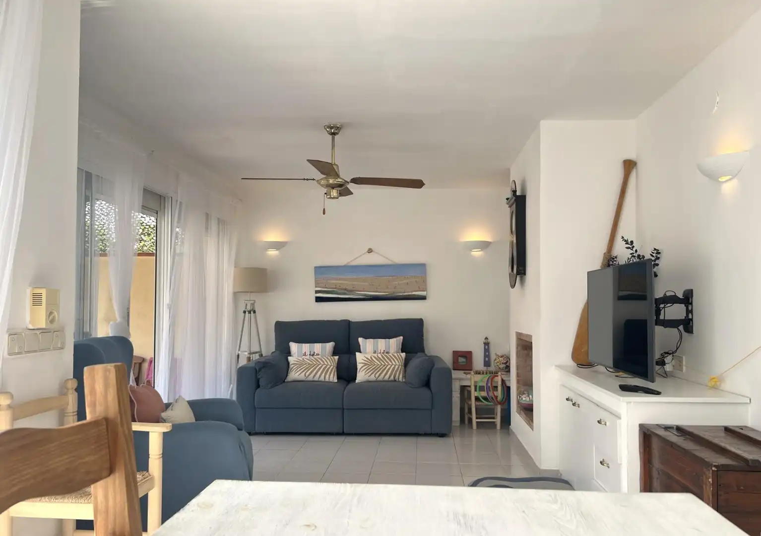 Sala d'estar de Casa adosada en venda en Sant Pere Pescador amb Aire condicionat, Calefacció i Terrassa