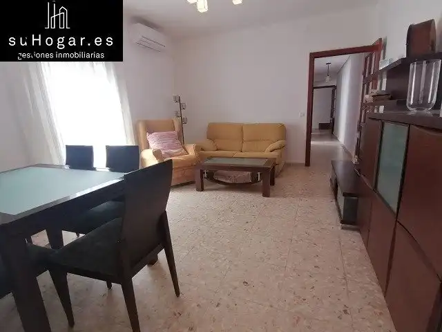 Sala d'estar de Pis de lloguer en Badajoz amb Aire condicionat, Moblat i Alarma