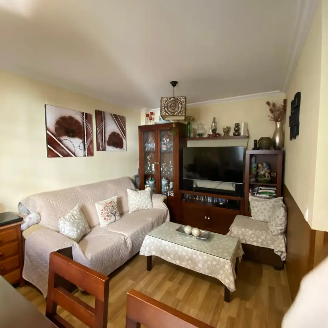 Sala de estar de Casa adosada en venta en Dos Hermanas con Aire acondicionado, Parquet y Trastero