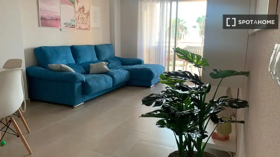 Living room of Flat for rent in Cullera  with Air Conditioner, Heating and Furnished