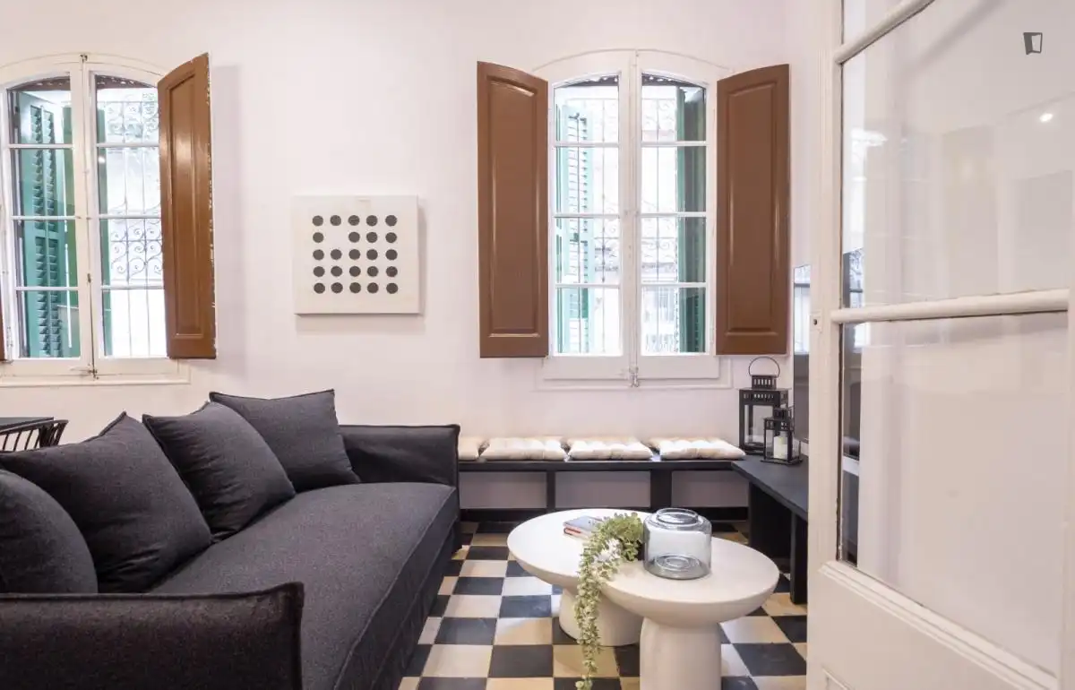 Sala d'estar de Casa o xalet per a compartir en Gràcia