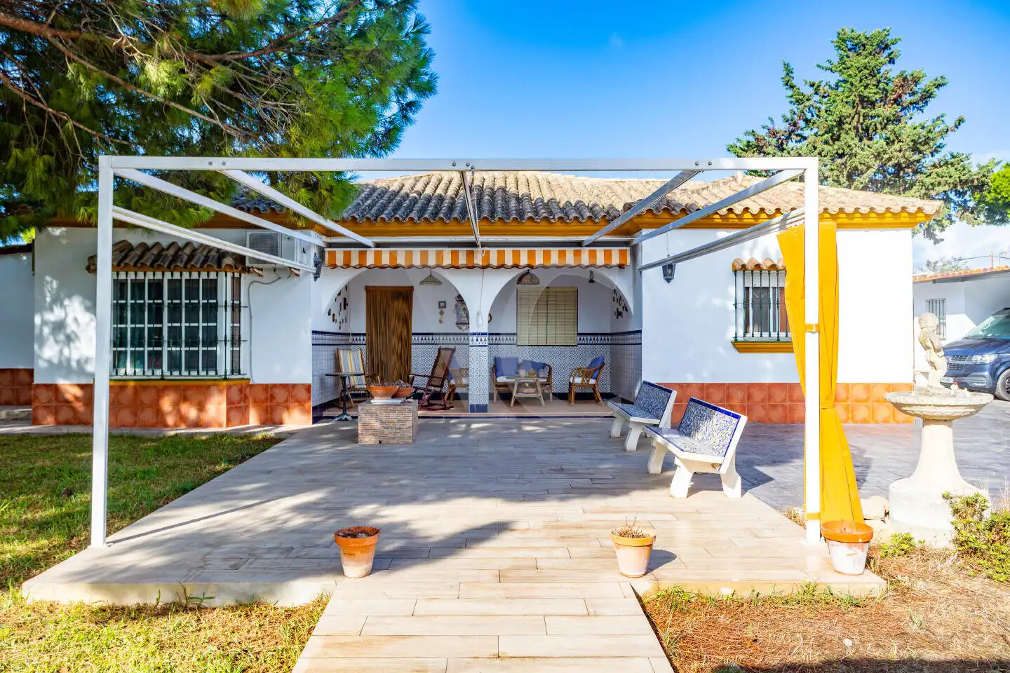 Garden of Houses for sale in Chiclana de la Frontera