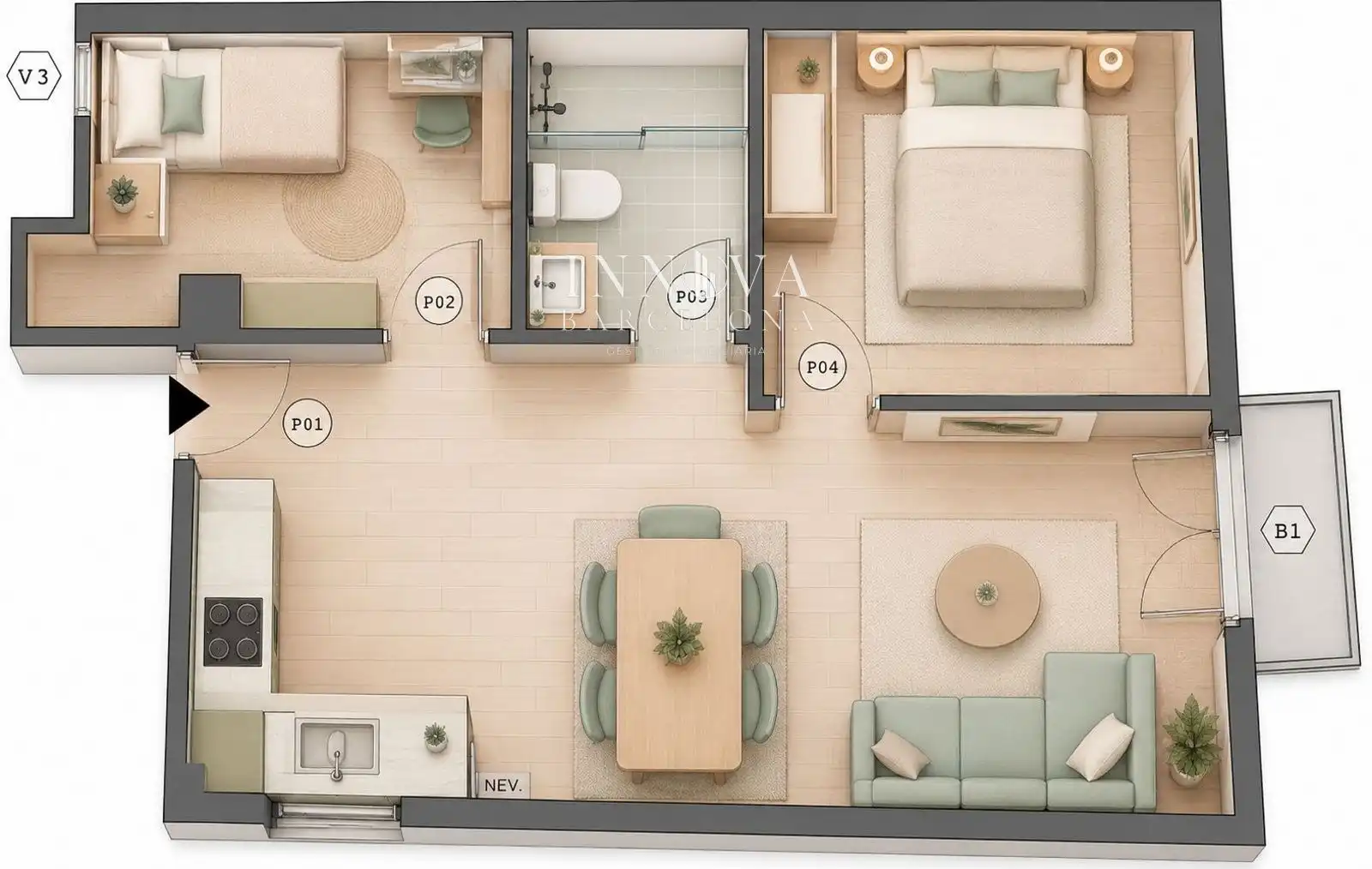 Flat for sale in Barcelona  with Heating
