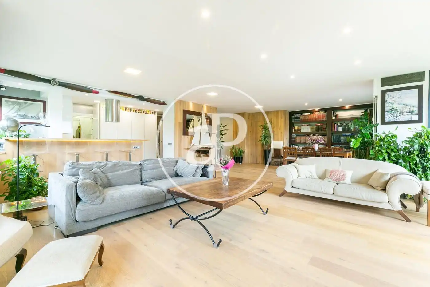 Sala d'estar de Pis de lloguer en  Barcelona Capital amb Aire condicionat, Calefacció i Terrassa