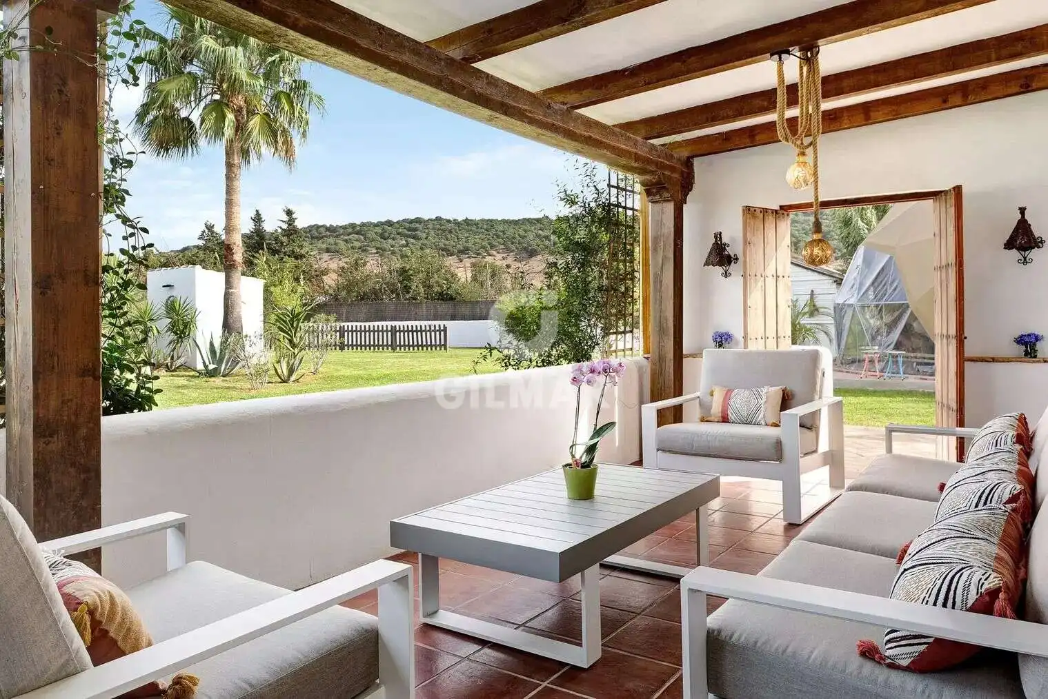 Terraza de Casa o chalet en venta en Vejer de la Frontera con Calefacción, Jardín privado y Piscina