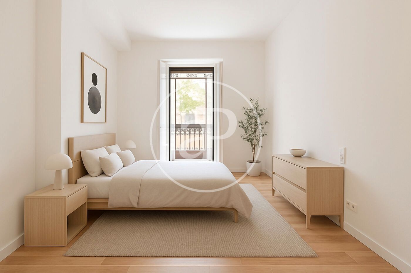 Bedroom of Flat for sale in  Madrid Capital  with Air Conditioner, Heating and Balcony