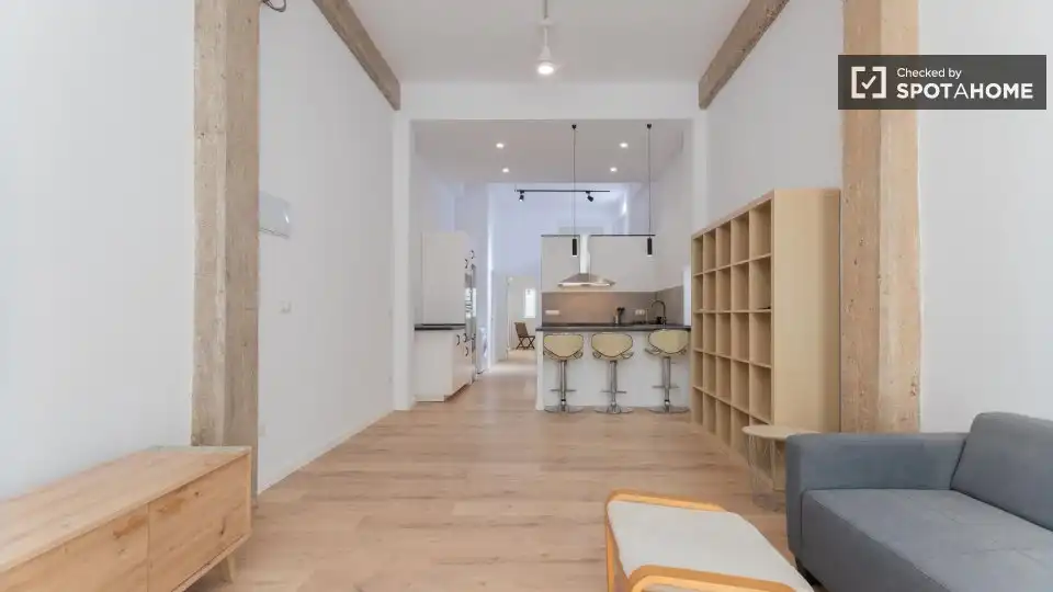 Kitchen of Flat for rent in Valencia  with Air Conditioner, Heating and Furnished