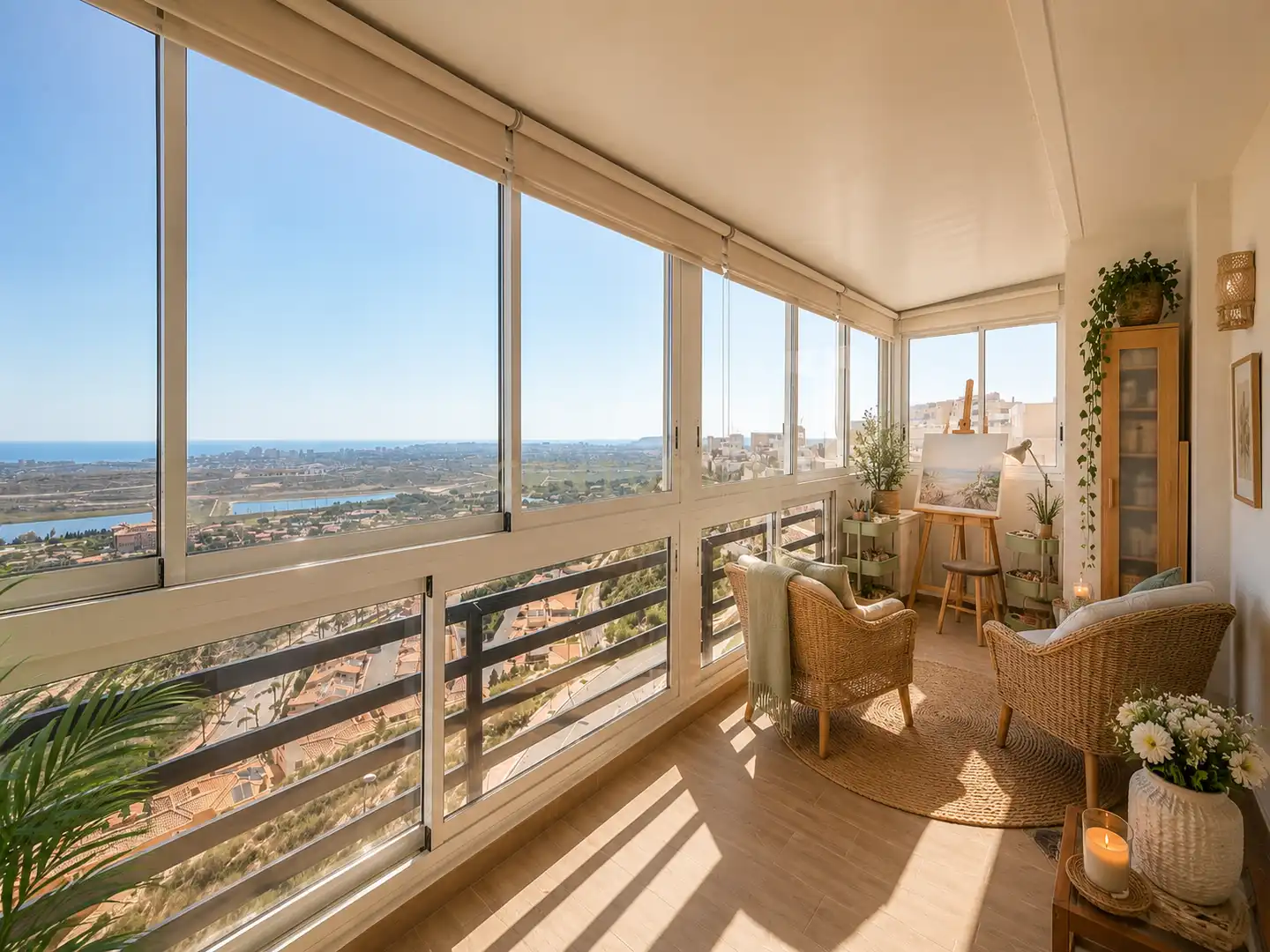 Terraza de Apartamento en venta en Mutxamel con Aire acondicionado, Trastero y Piscina