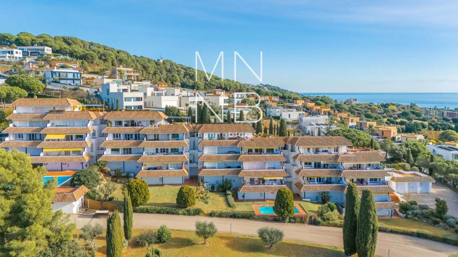 Außenansicht von Wohnung zur Miete in Sant Vicenç de Montalt mit Klimaanlage, Heizung und Terrasse