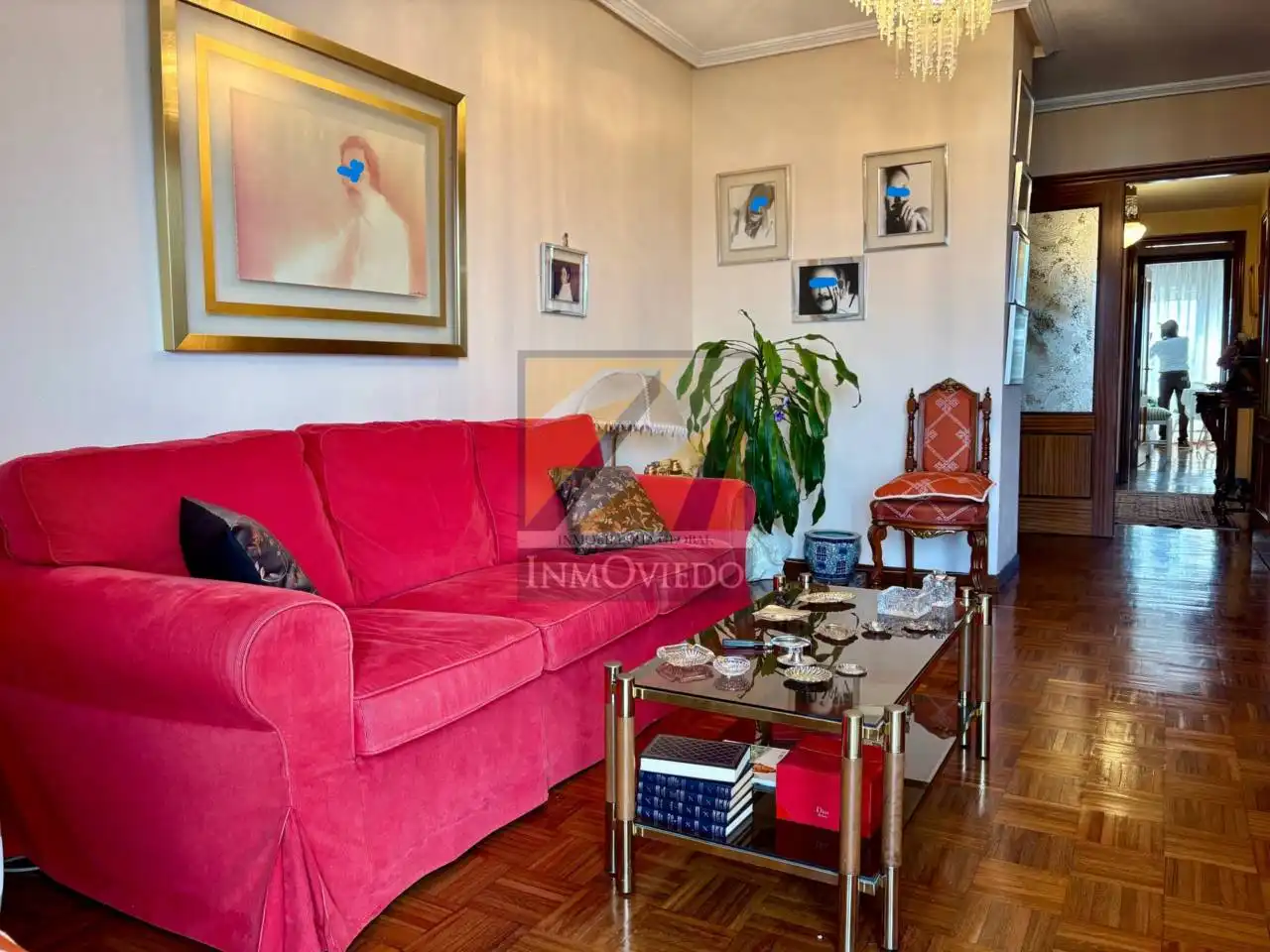 Living room of Flat for sale in Avilés  with Heating, Parquet flooring and Terrace
