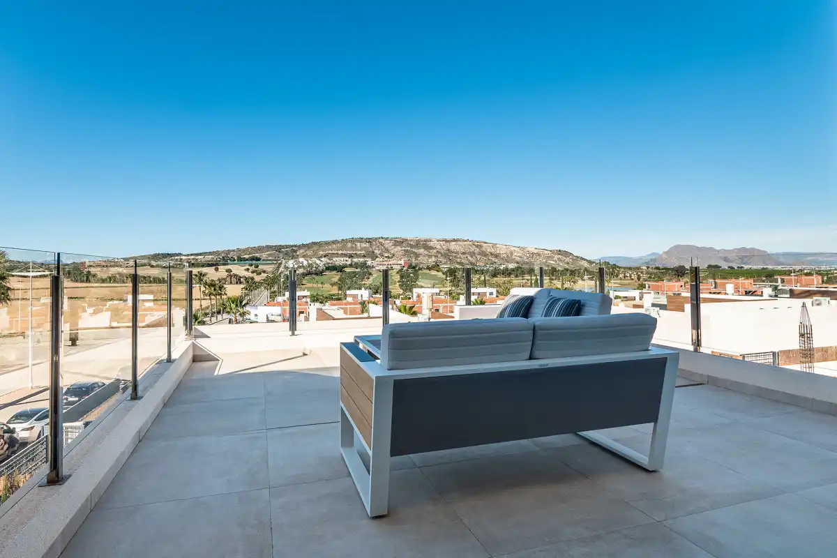 Terrassa de Casa o xalet en venda en Algorfa amb Jardí privat, Terrassa i Piscina