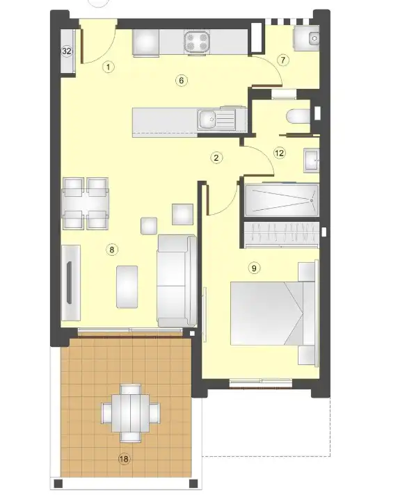 Apartment with pool for sale in San Juan de los Terreros, imagen 9