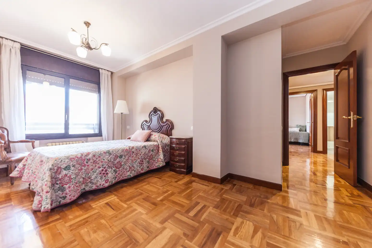 Bedroom of Flat for sale in Gijón   with Heating, Parquet flooring and Terrace